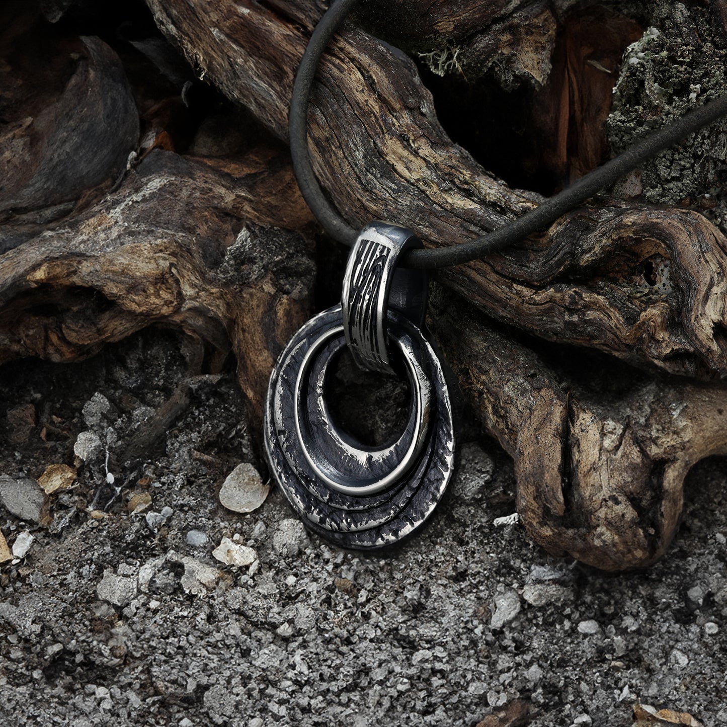 Rugged sterling silver pendant, embodying Viking and Pagan spirit, ready for online order.