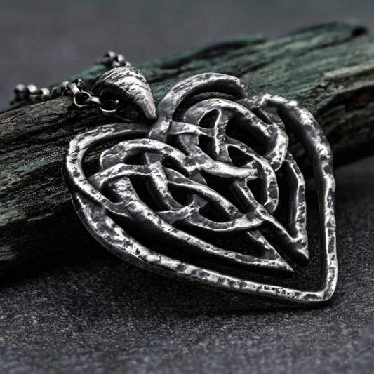 Celtic heart knot necklace