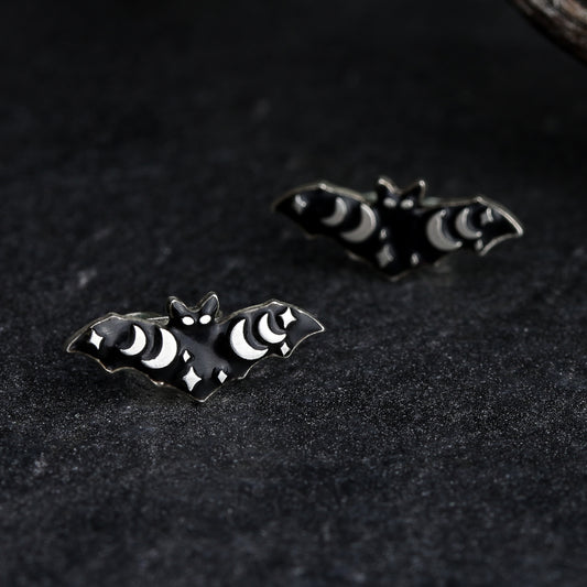 Bat earrings Sterling silver 925 