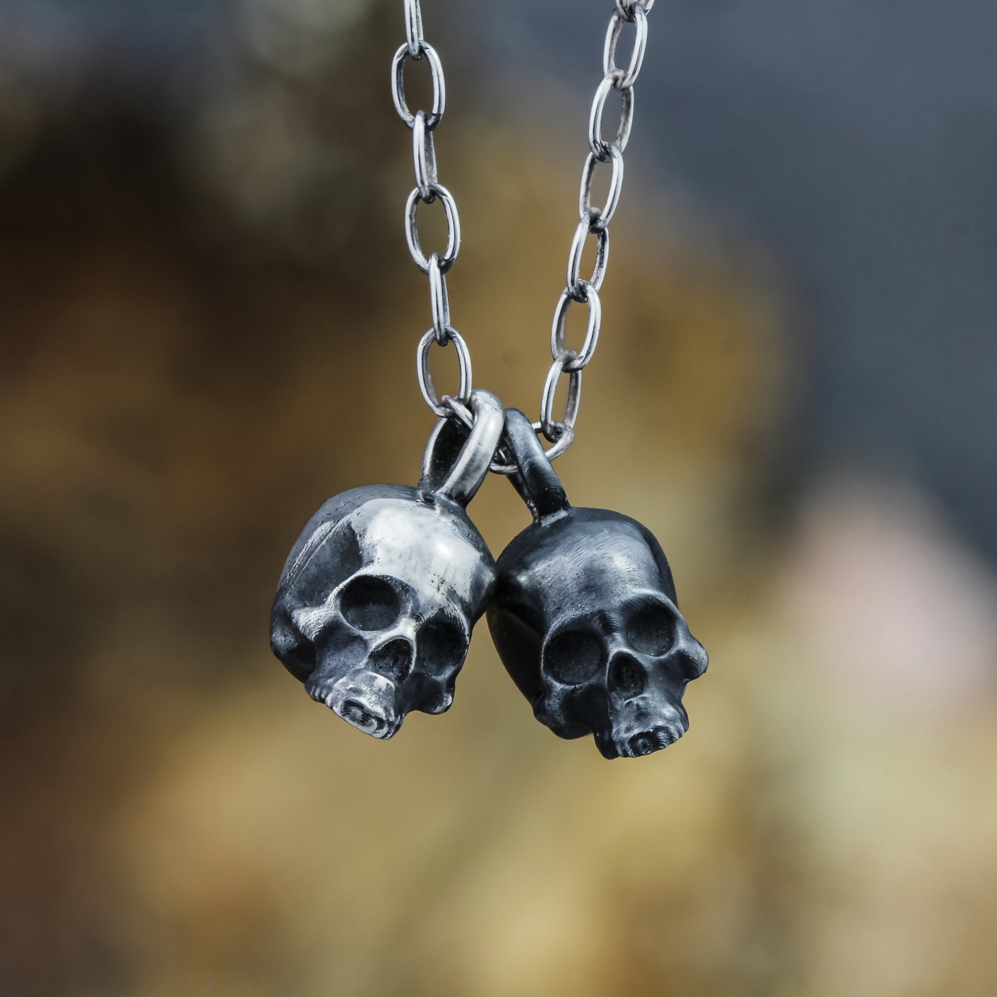 Tiny skull necklace.