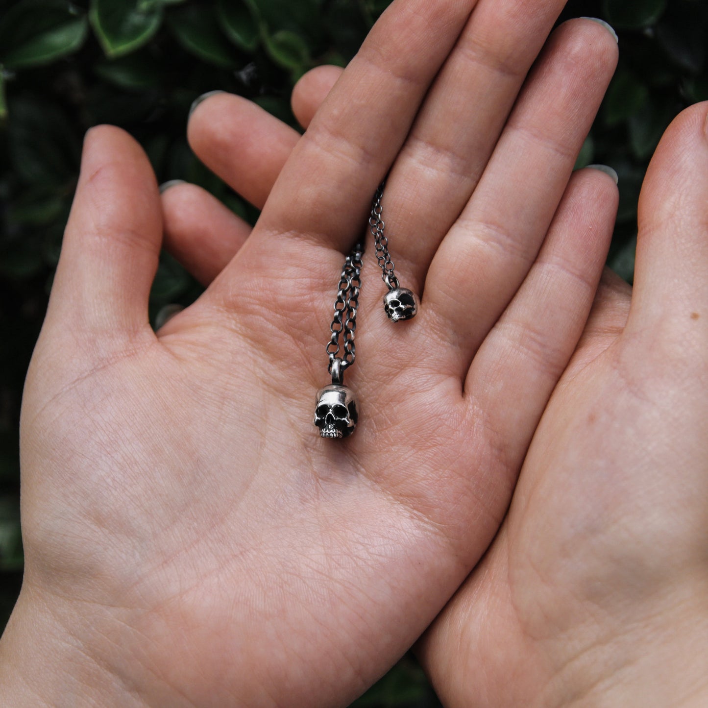 Anatomical skull pendant