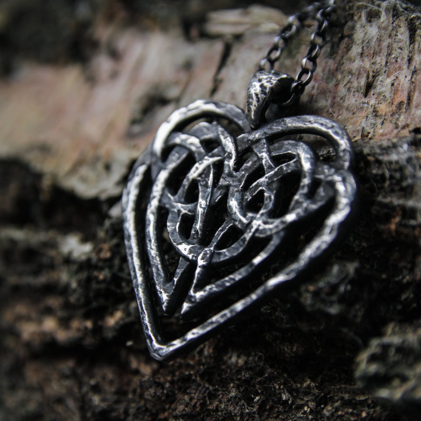 Celtic knot heart pendant necklace. Celtic knot gift for her. Infinity heart Irish norse pagan.