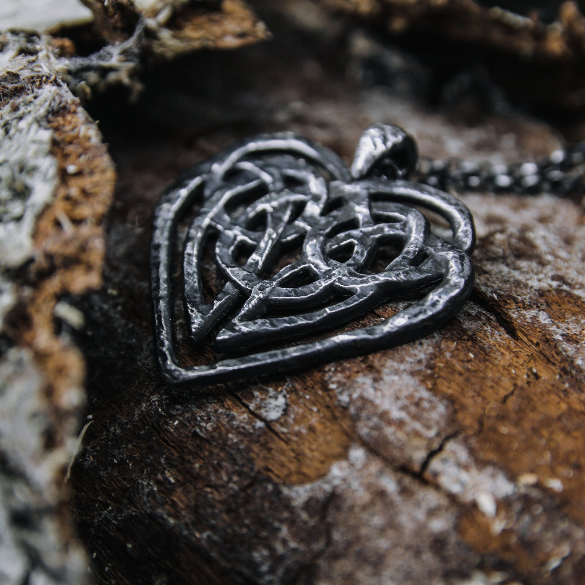 Heart celtic knot necklace.