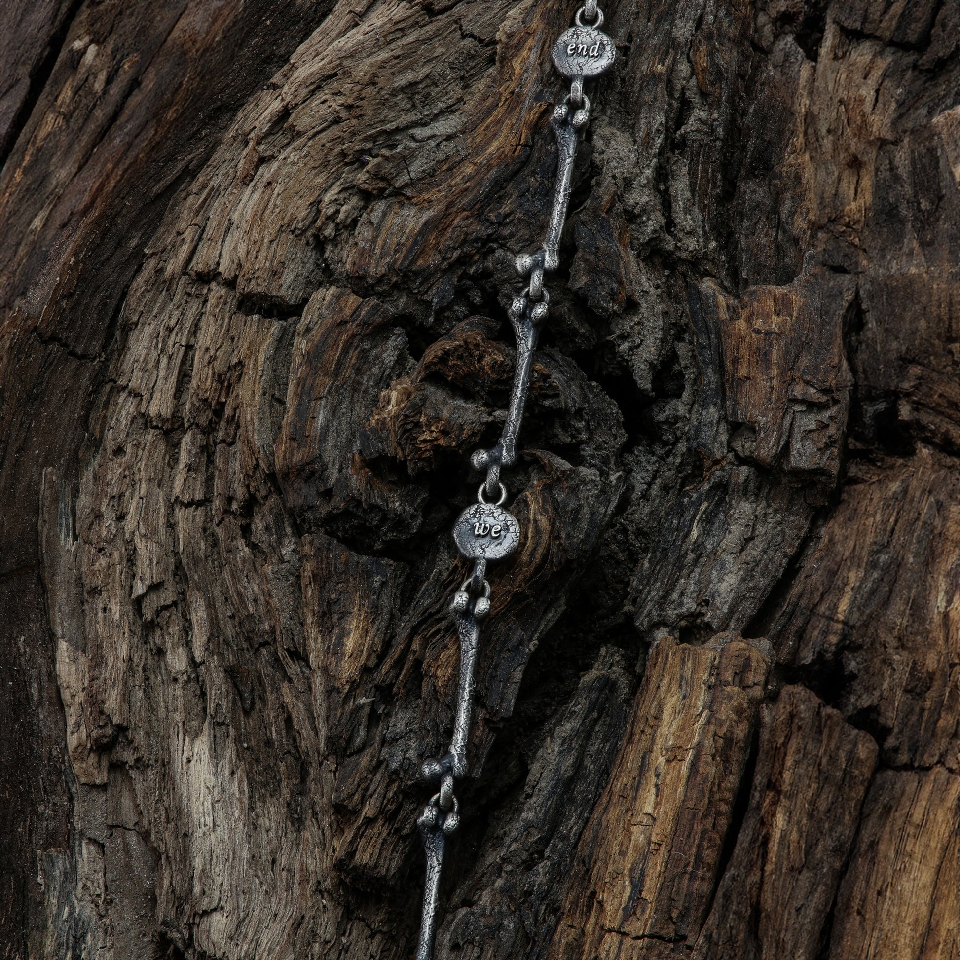 Bone Femur Necklace, solid silver 925.