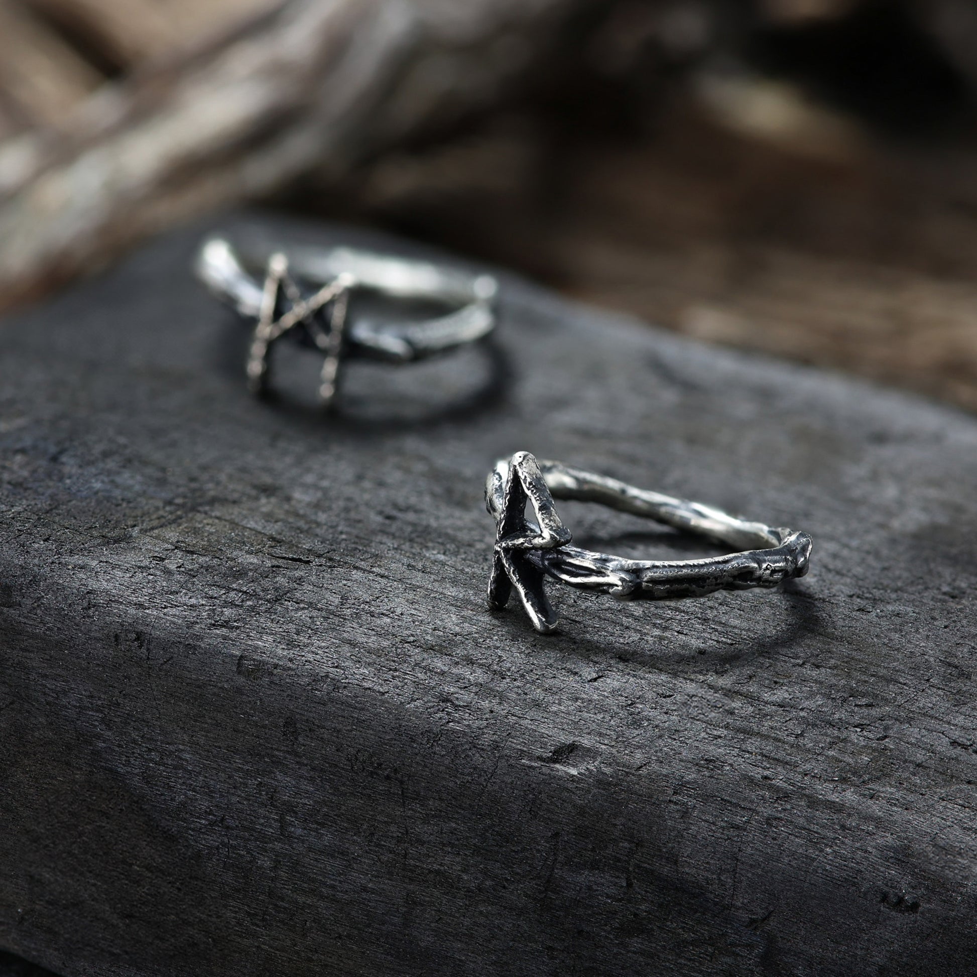 Stylish sterling silver ring infused with mystical symbolism