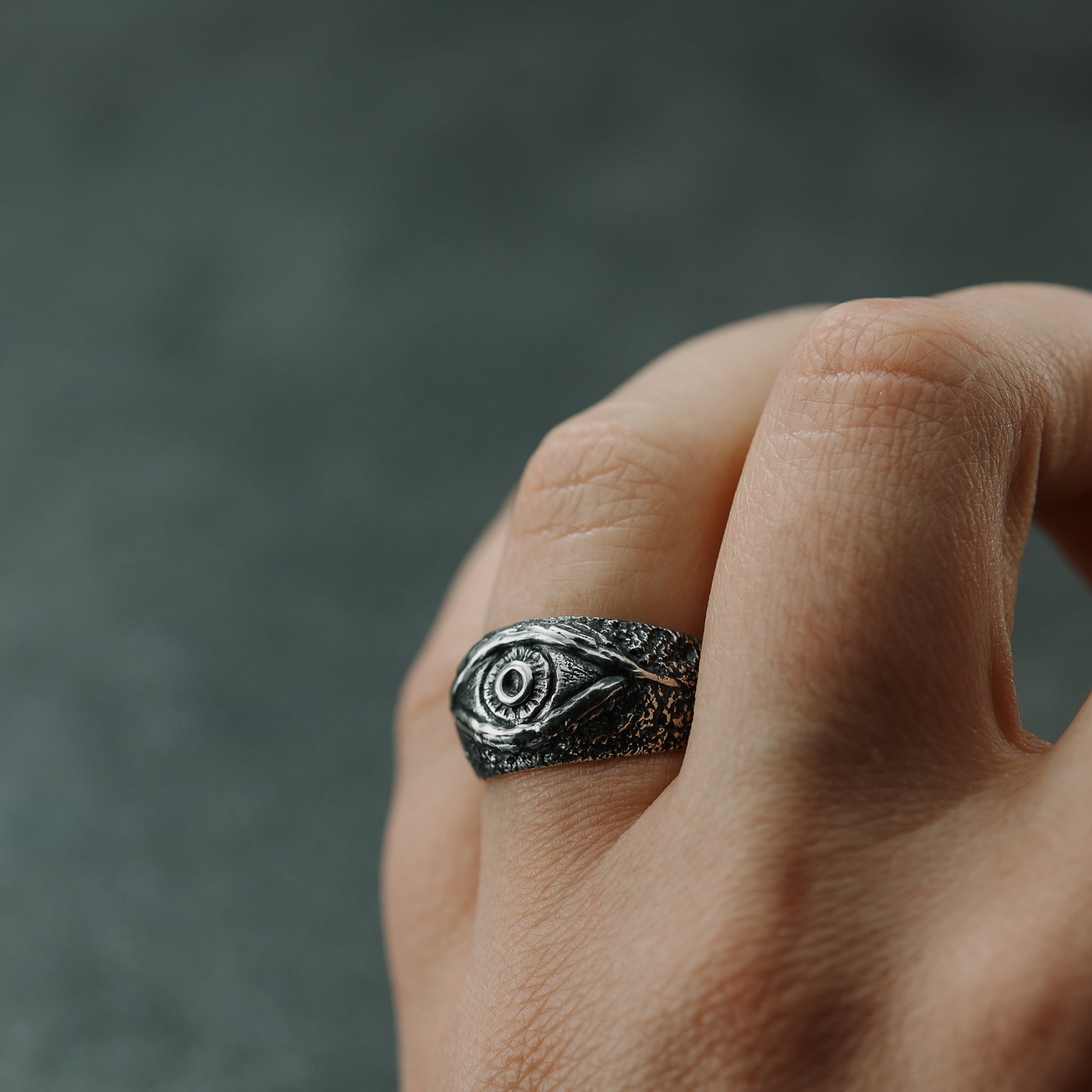Sterling Silver Evil Eye, All-Seeing Eye Ring Intricate design