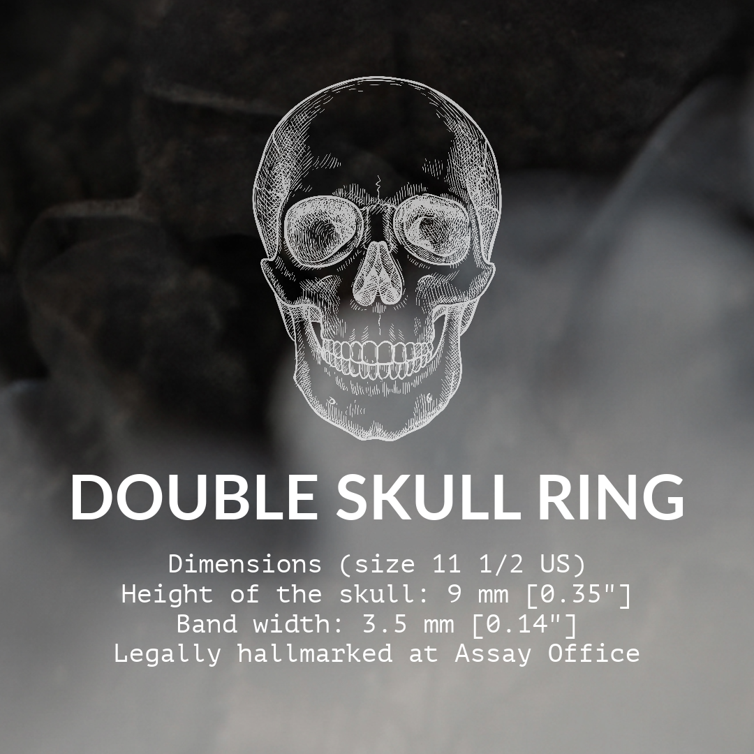 The dimensions of double skull ring.