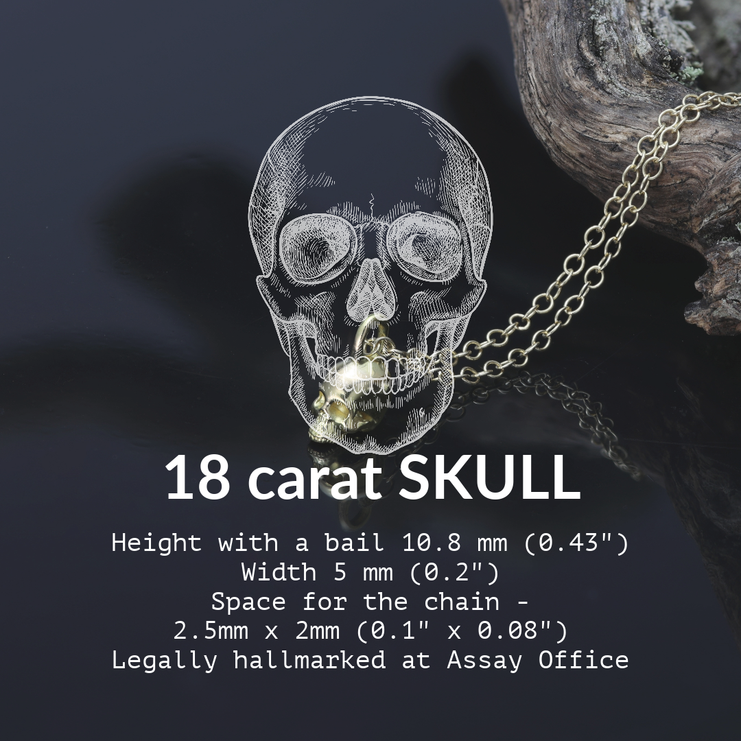 18 Carat Skull Pendant