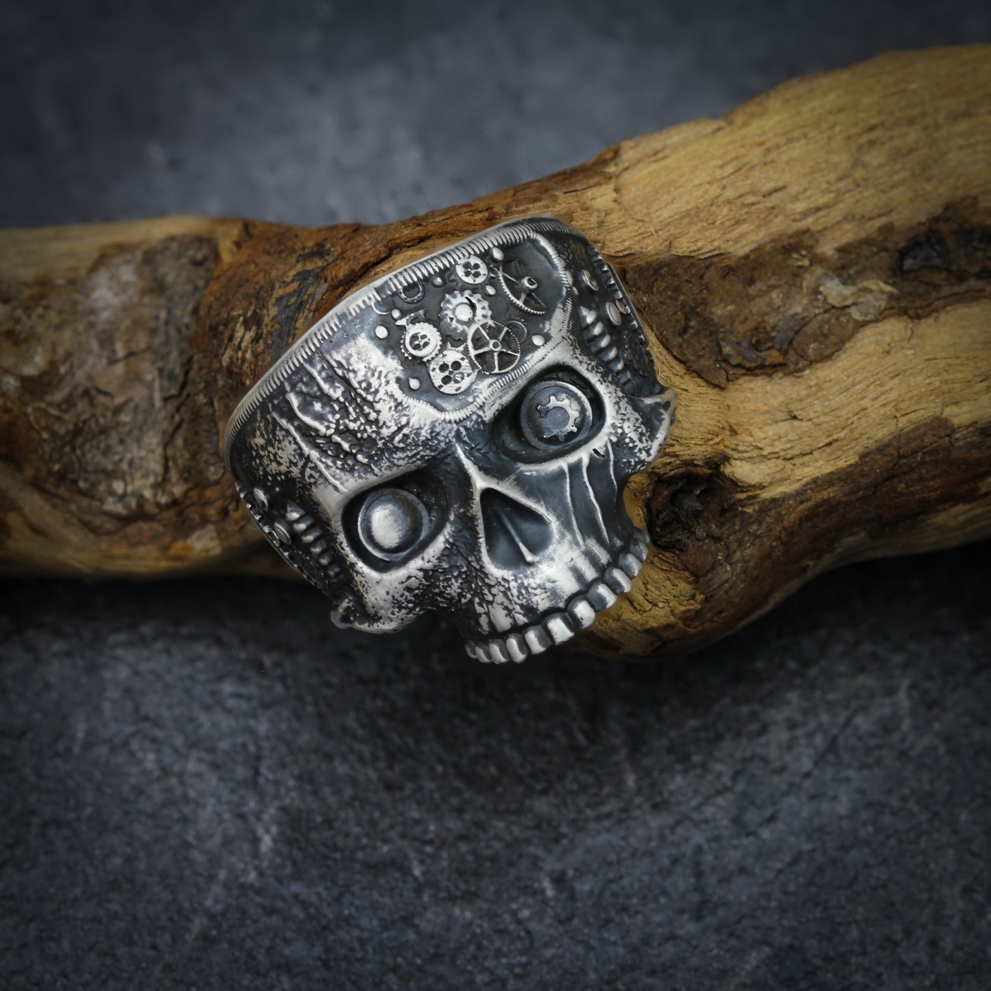 925 silver skull ring for men