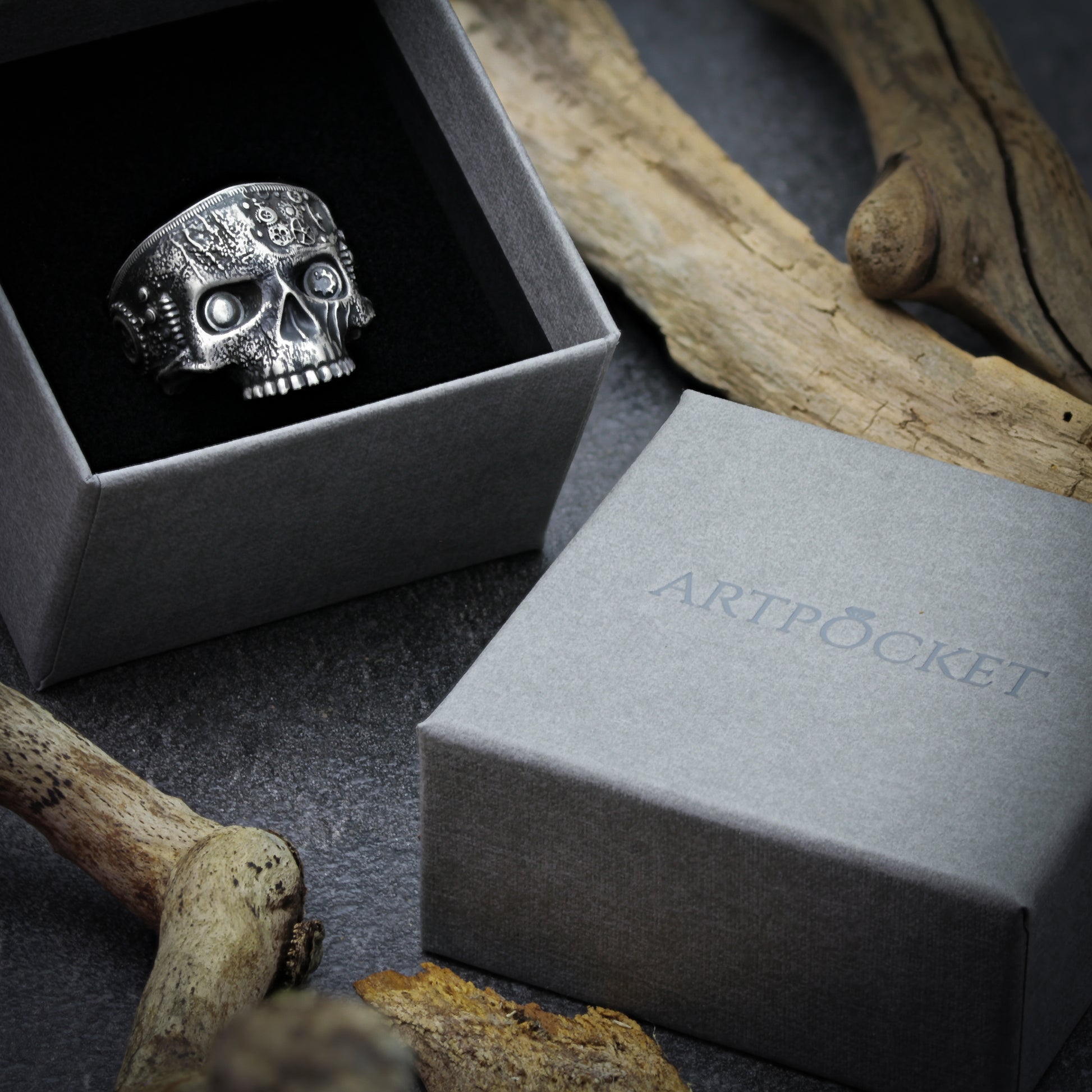 Skull ring gift for him