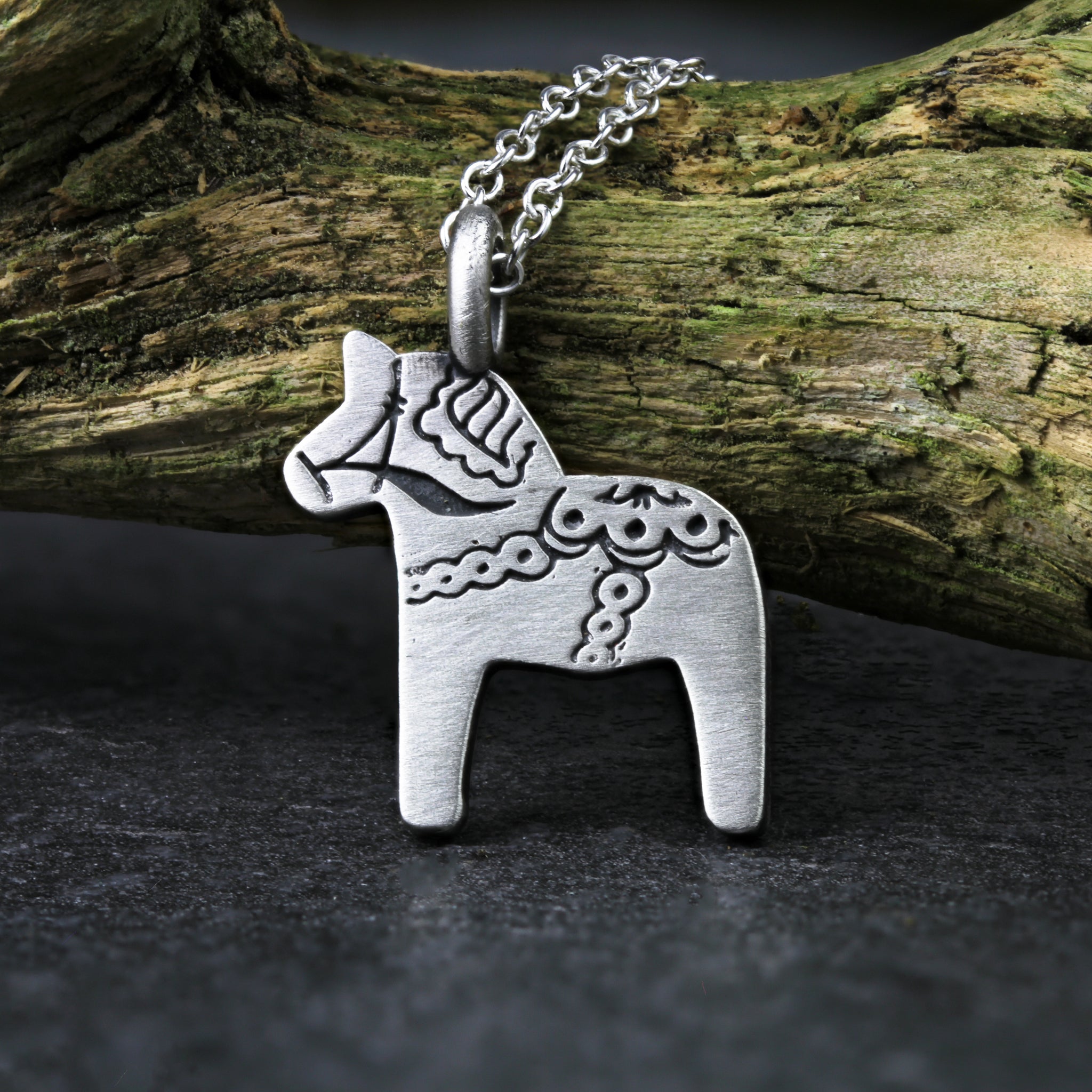 Buy Horse Necklace in Sterling Silver 925 on Black Leather Cord. Online in  India - Etsy