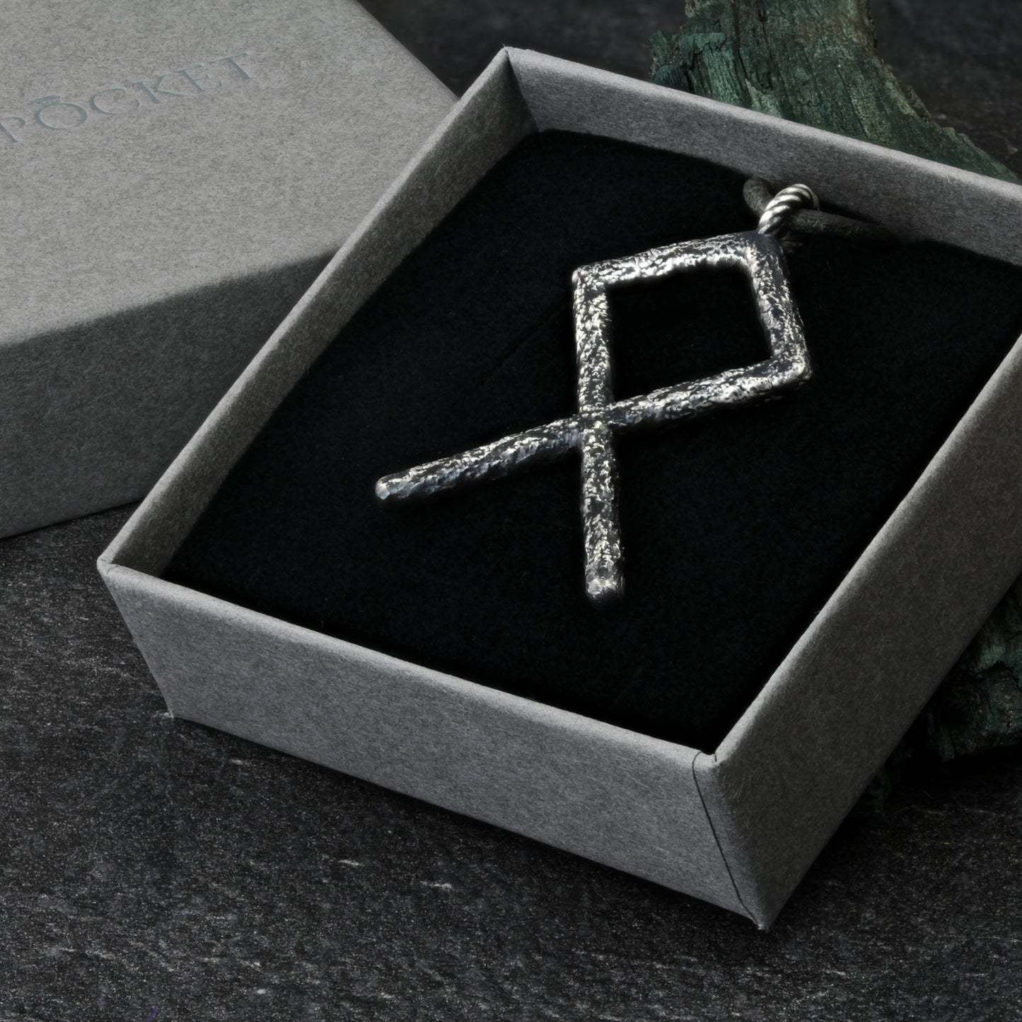 Elder futhark Othila rune necklace.