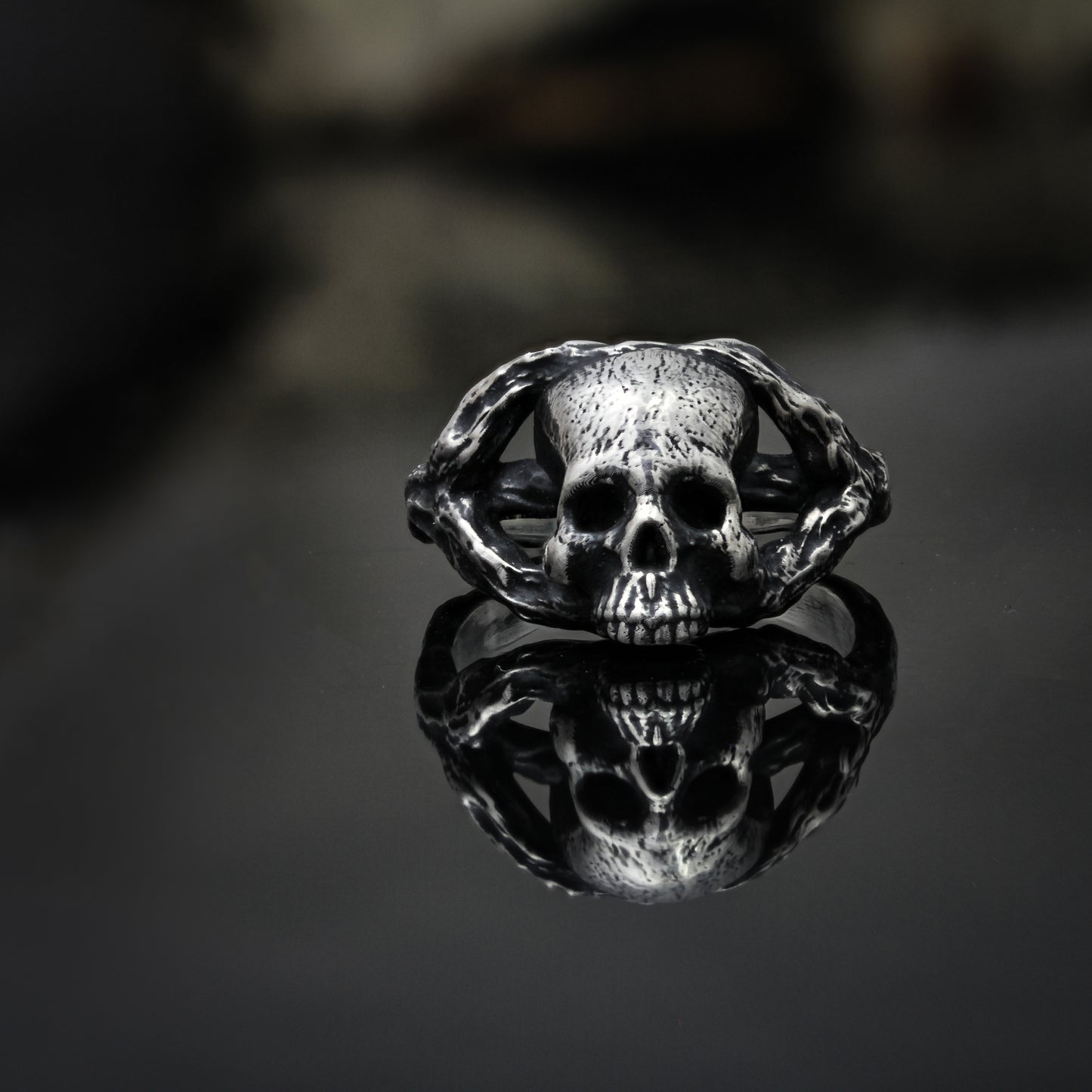 925 sterling silver skull ring