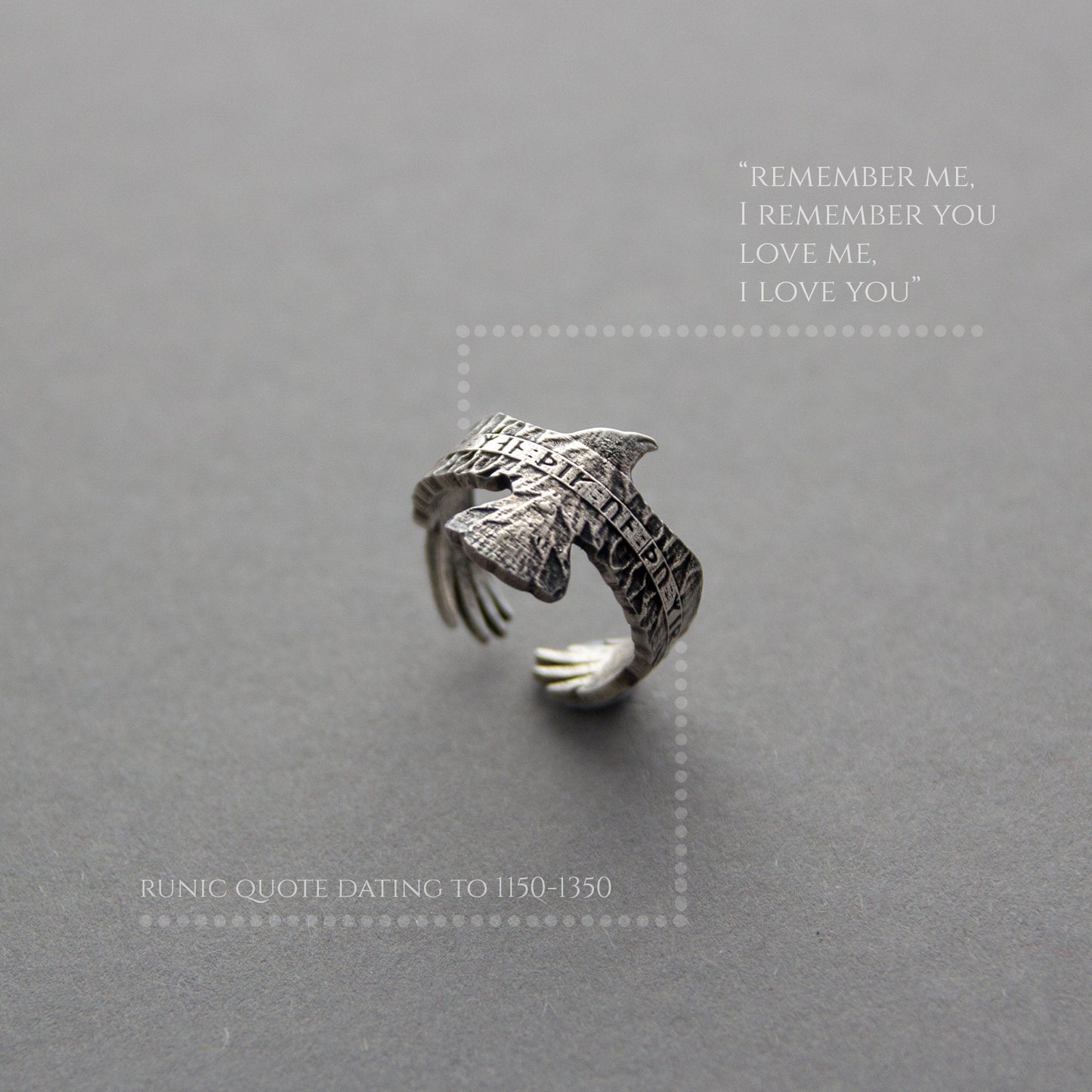 Rune quote ring.