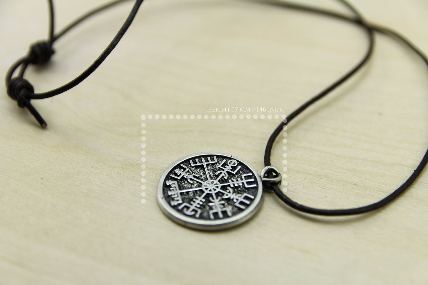 Vegvisir Viking compass necklace