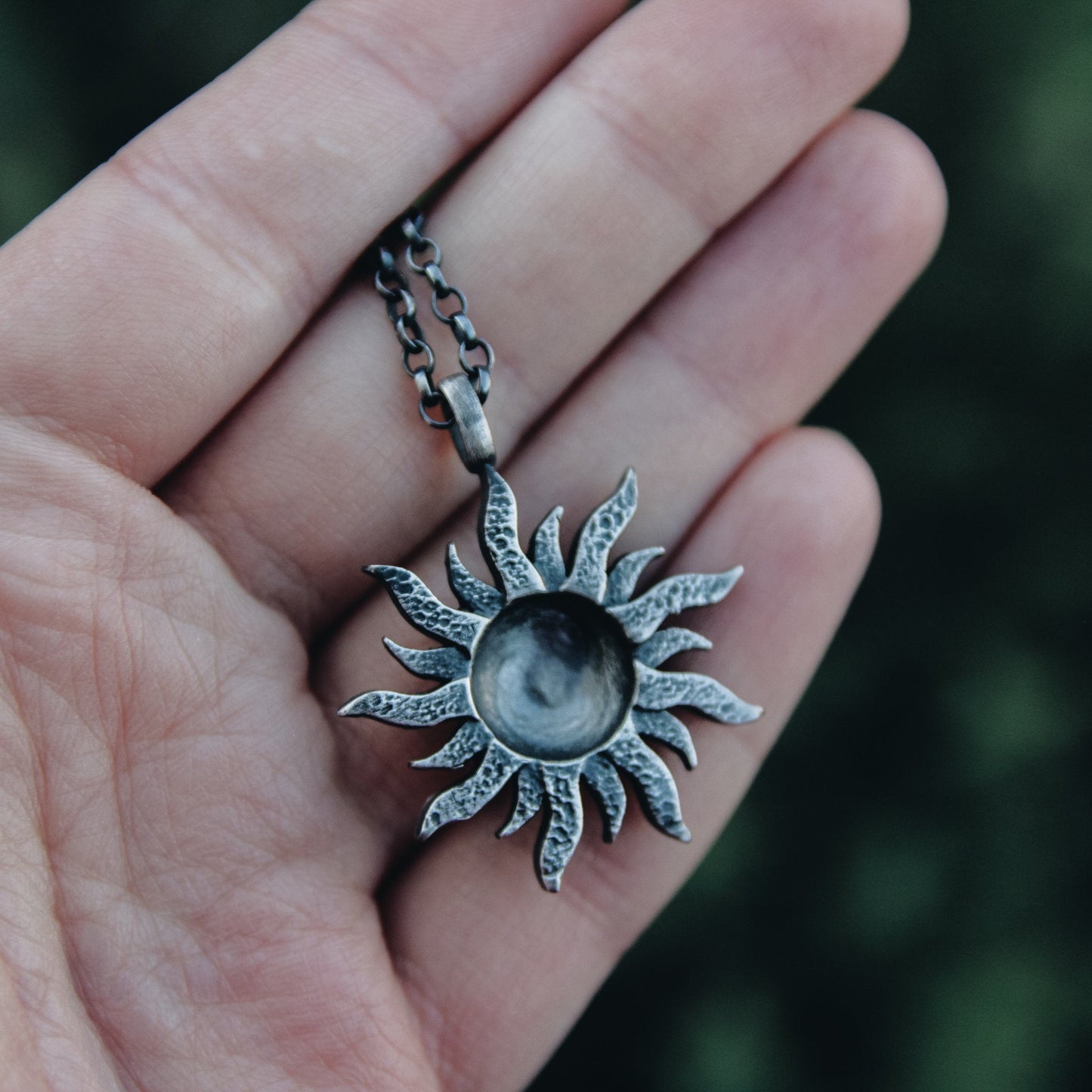 Sun pendant necklace