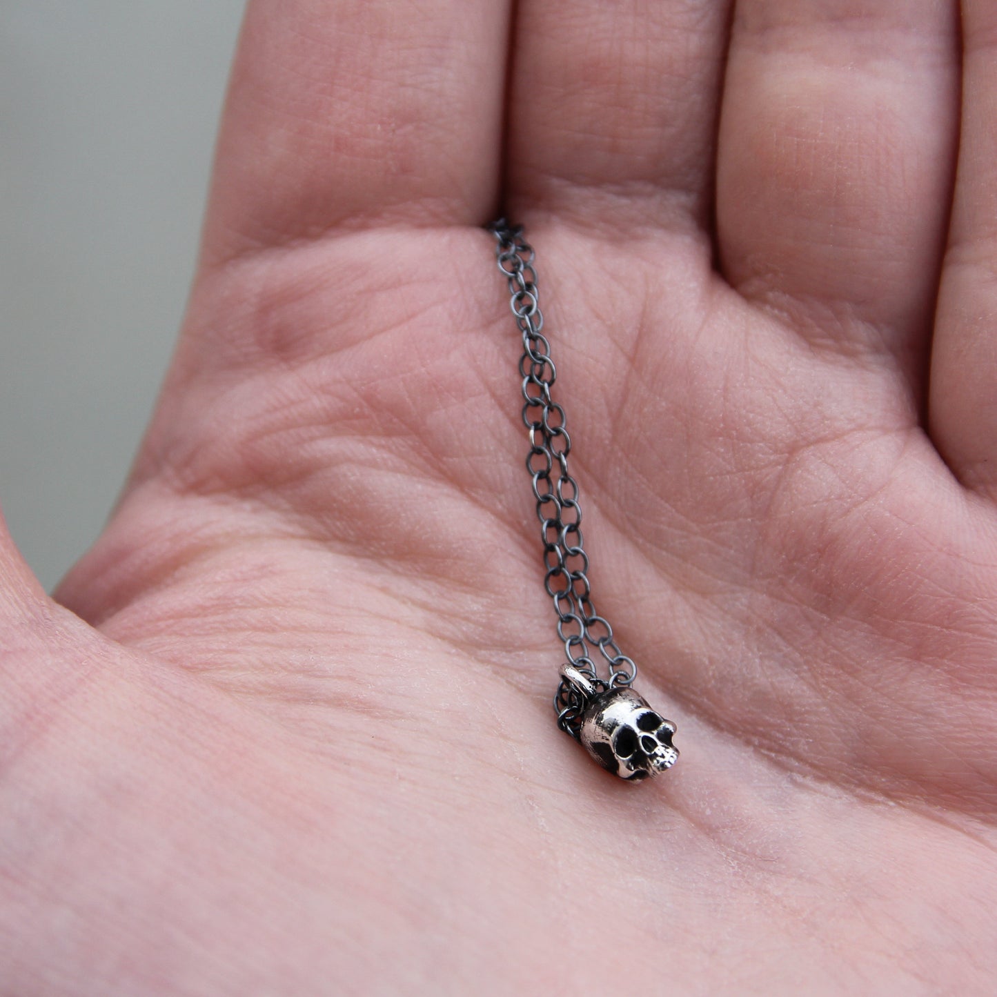 Goth jewellery skull.