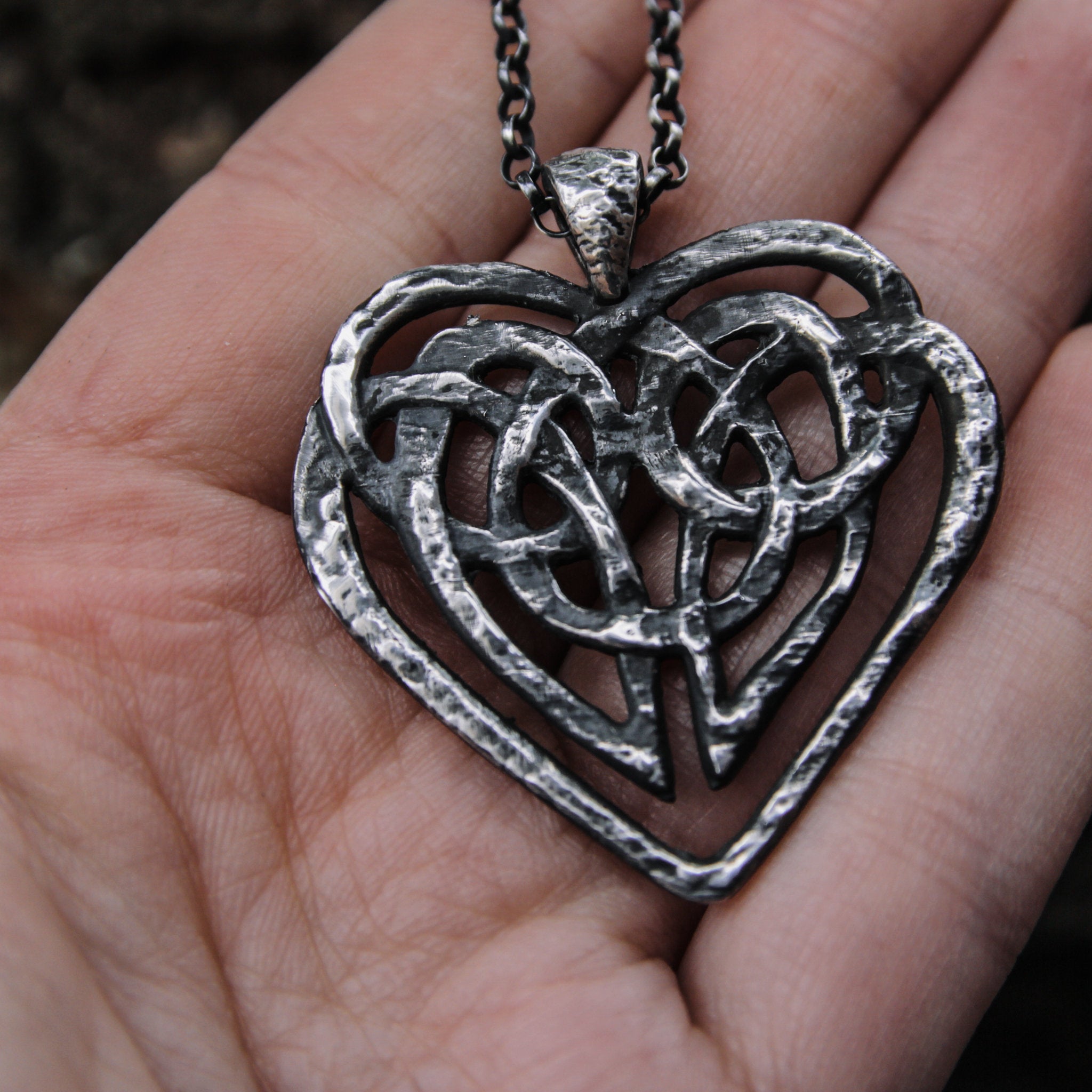 Amazon.com: DANFORTH – Celtic Love Knot Necklace – Handcast Pewter Pendant  –16 Inch Sterling Silver Wheat Chain –Made In USA : Clothing, Shoes &  Jewelry