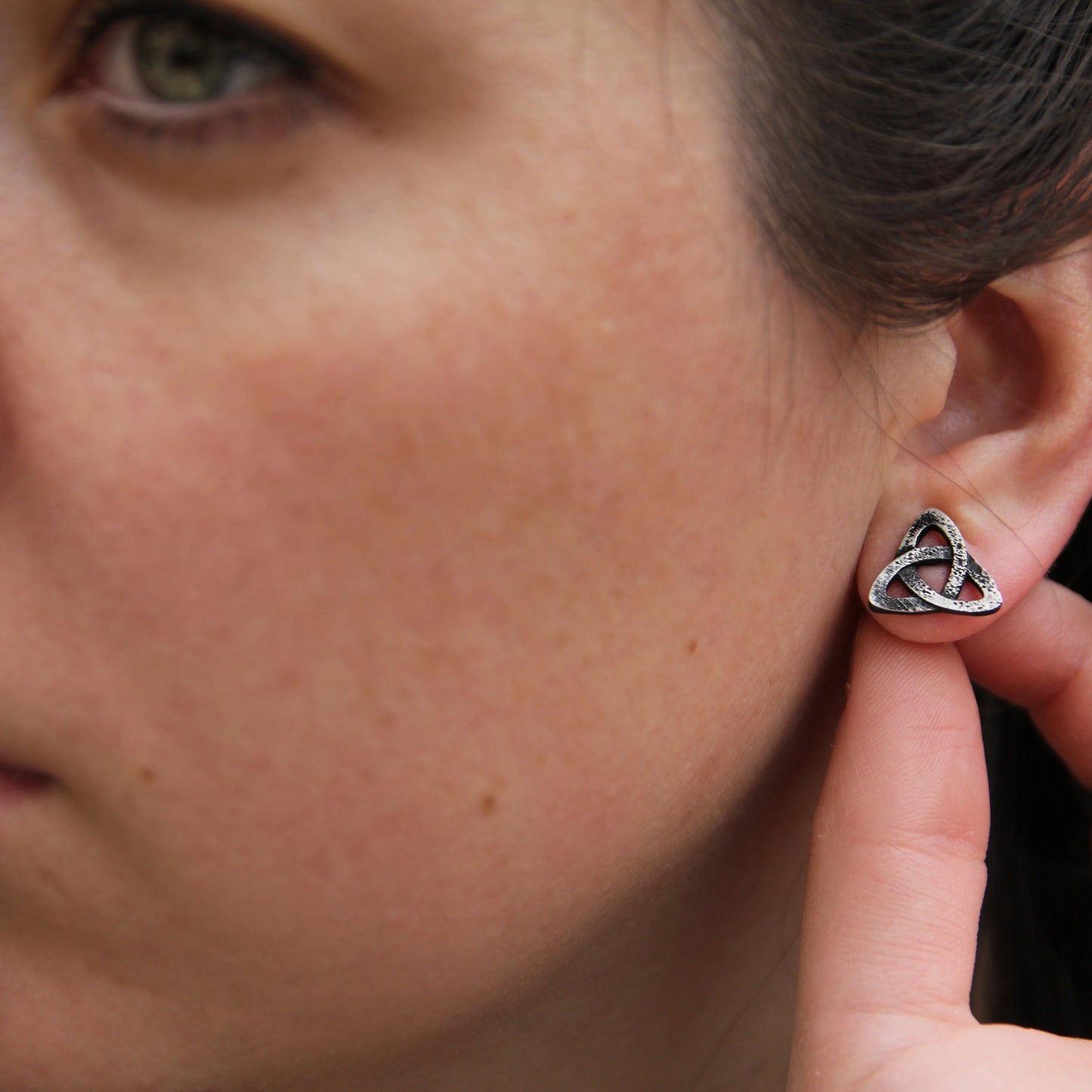 Trinity Celtic knot earrings.