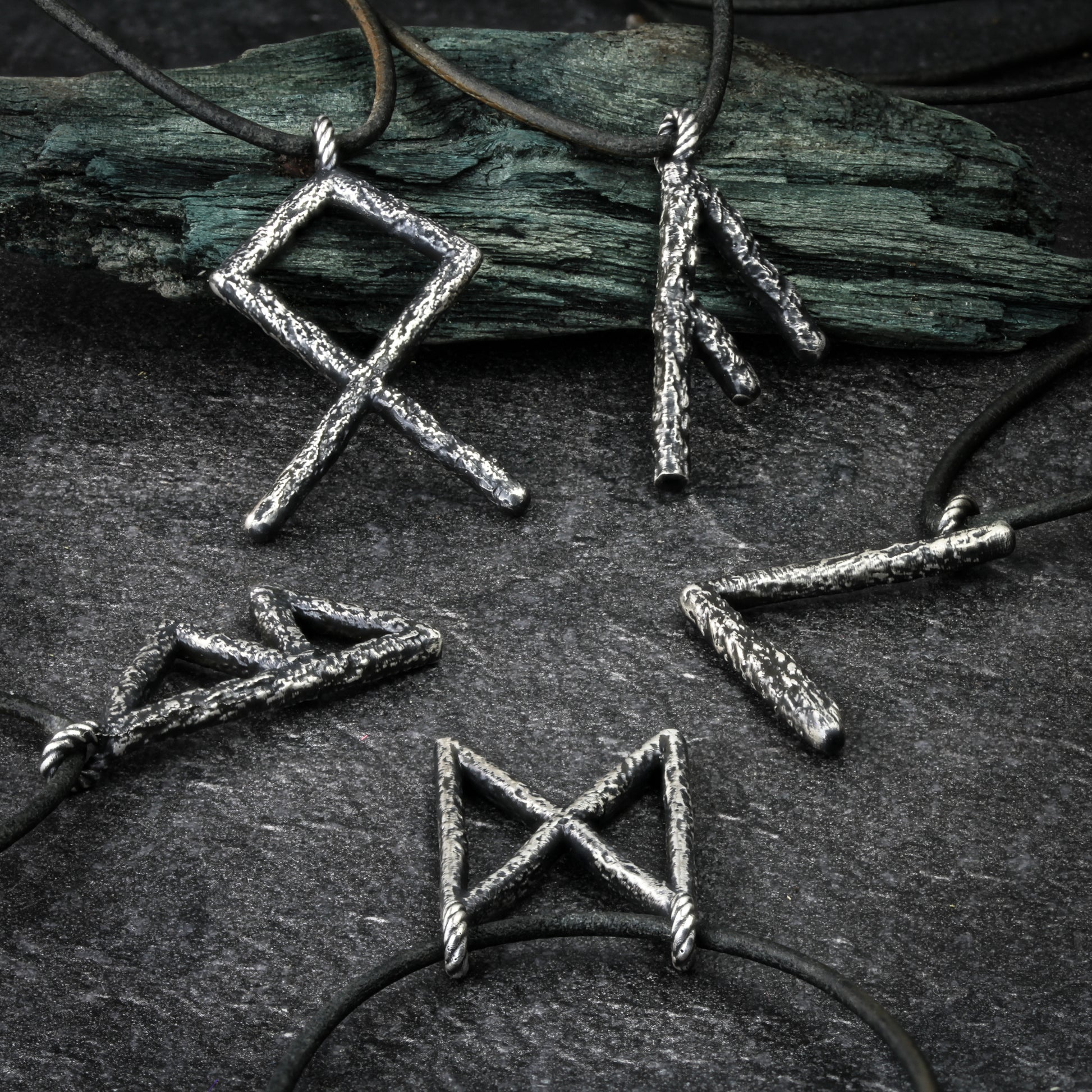 elder futhark rune pendant necklace 925. Artpocket.