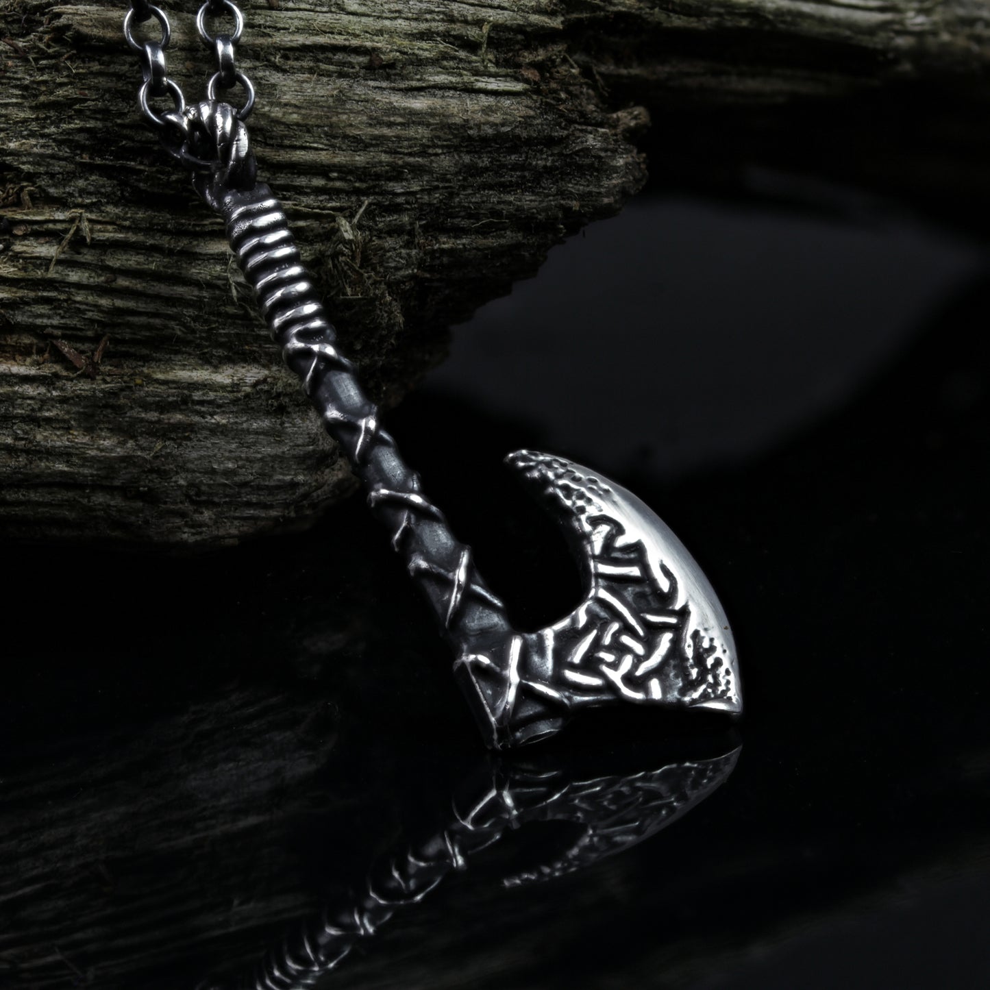 War norse axe pendant 925 silver