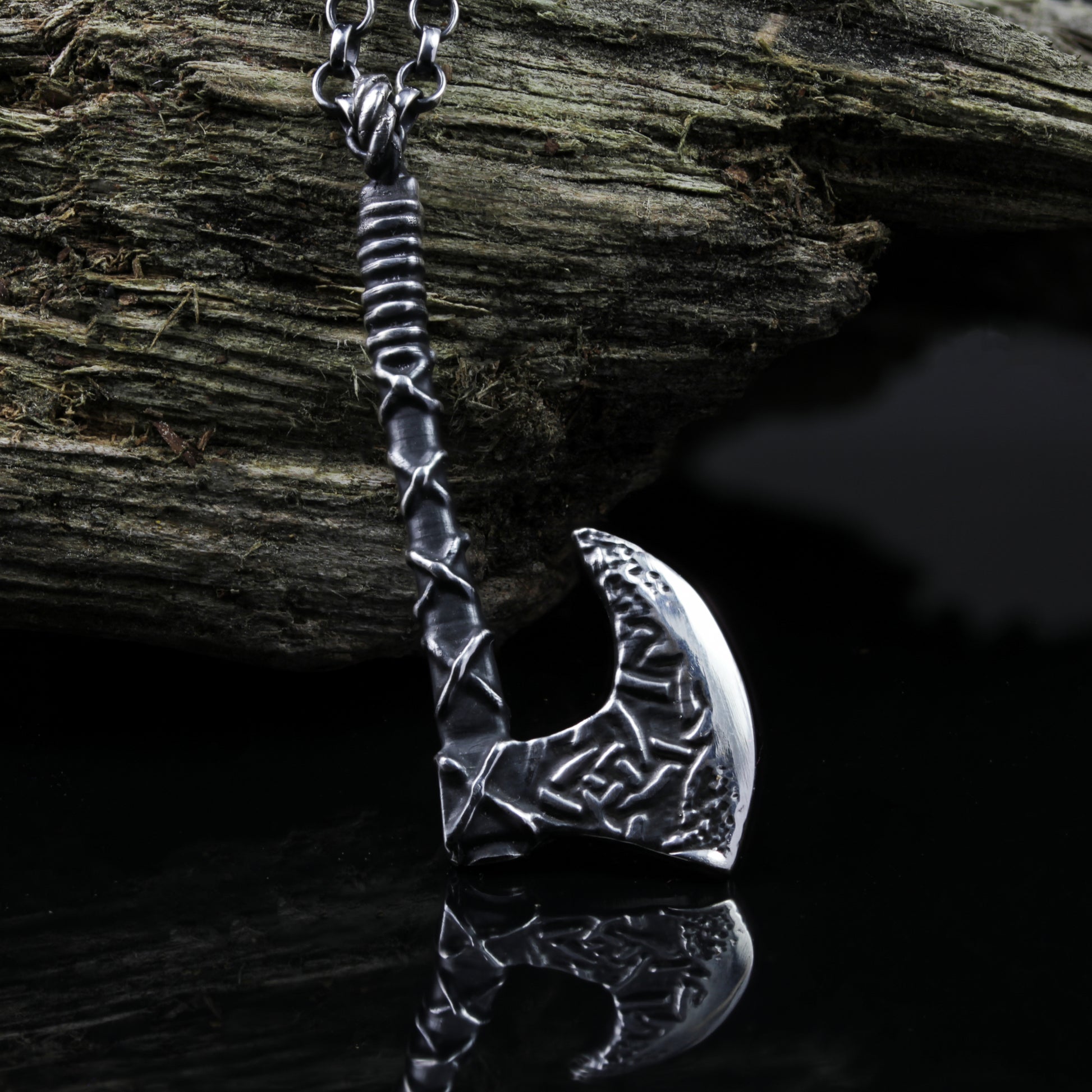 men's axe necklace  mammen viking amulet. Artpocket.