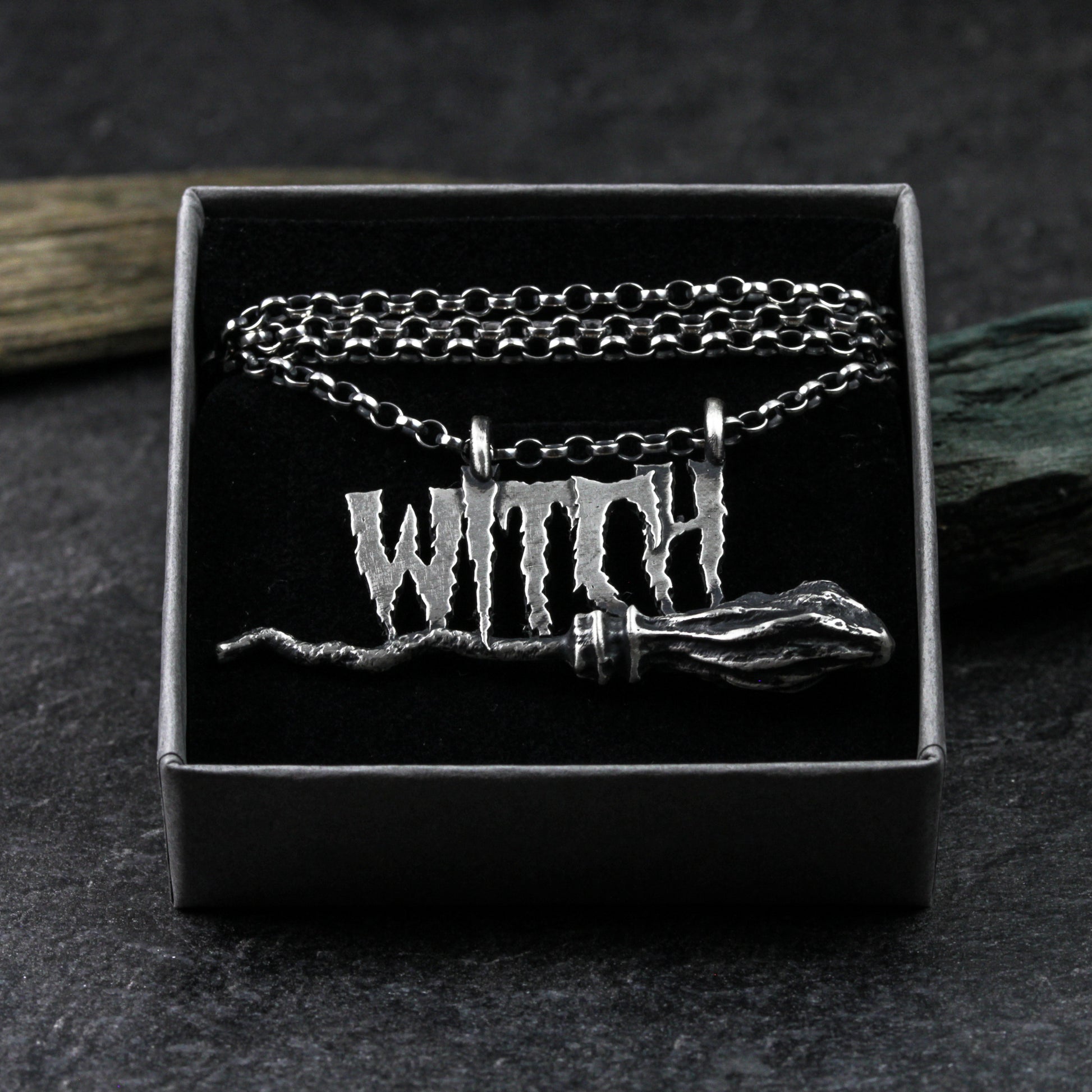 Witch amulet necklace gift. Artpocket.